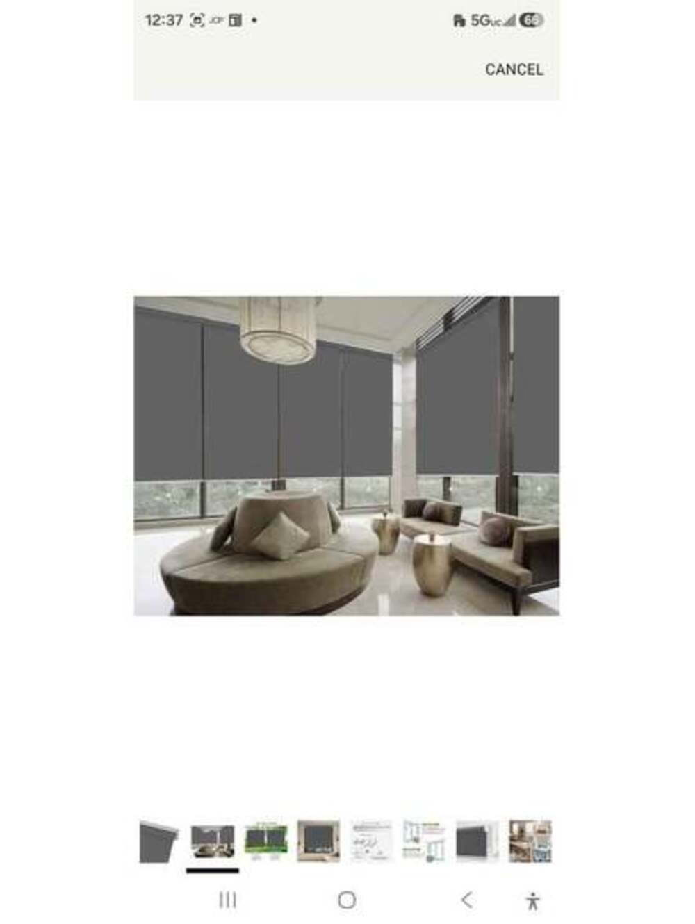 Extra Wide 63" Blackout Roller Window Shade Blind – Gray – Open Box